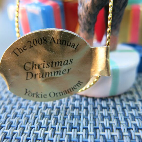 Collectible Danbury Mint 2008 Christmas Drummer Yorkie Nutcracker Ornament - Picture 8 of 9